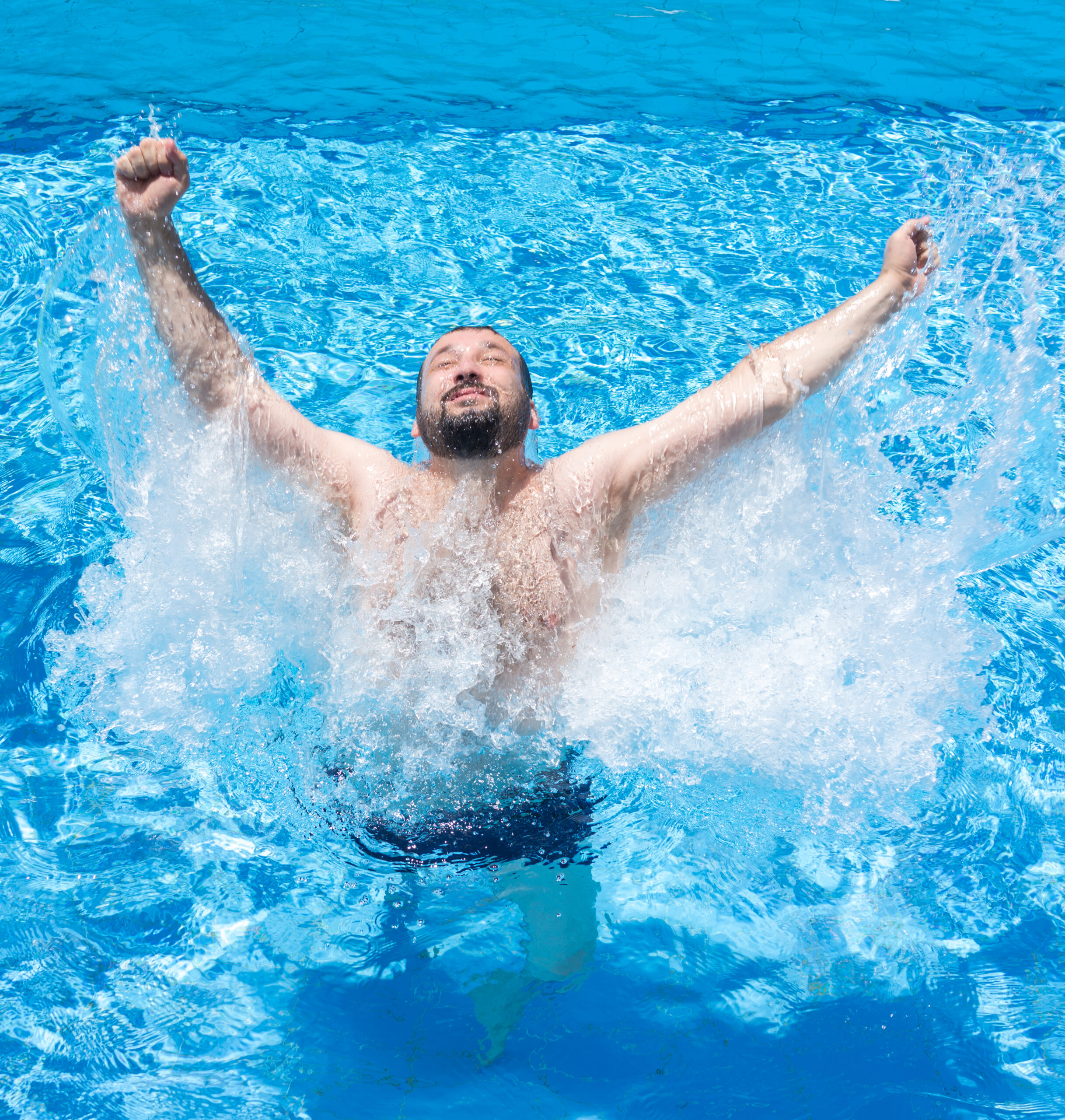 Excited,Man,In,Water,Pool